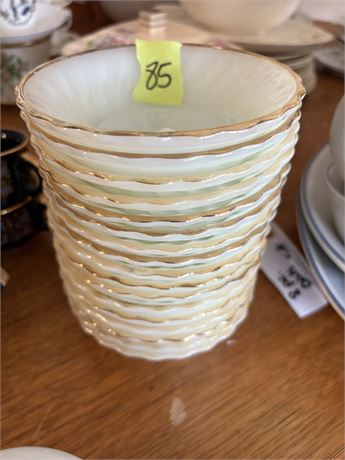 Gold Rim Glass Bowls