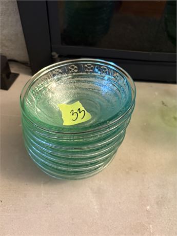 Green Glass Bowls