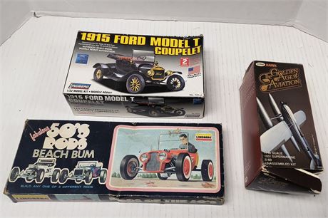 1915 Ford Model T Model & 50's Rods Beach Bum & Golden Age Of Aviation Models