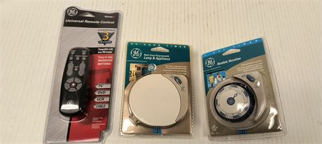 GE Universal Remote & GE 24 Hour Timer & GE 7 Day Timer