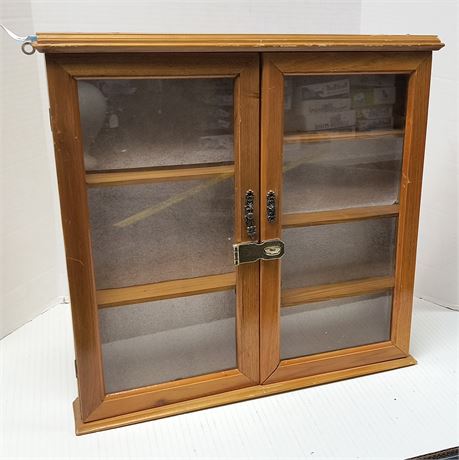 Small Wood Wall Display Cabinet