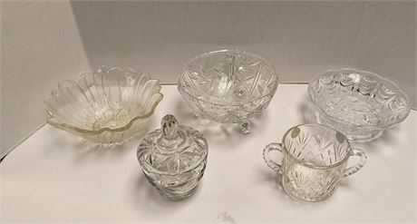 Lot Of Clear Glassware