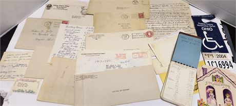 Lot Of Vintage Paperwork Items