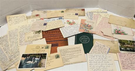 Lot Of Vintage Letters & Paperwork