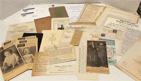 Lot Of Vintage Paperwork