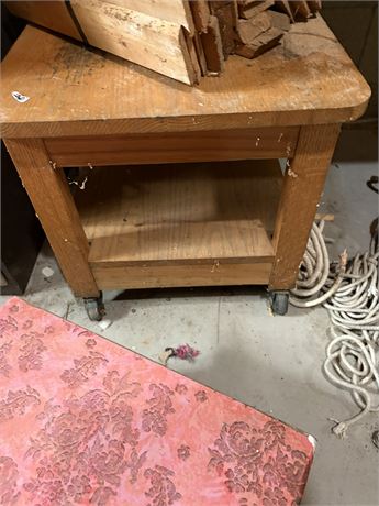 Stool and Wheeled Table