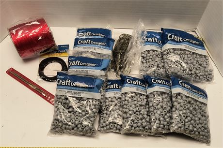 Lot Of Craft Beads & Misc. Craft Items