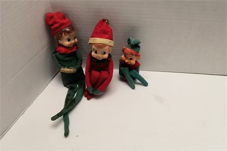 Lot Of Vintage Christmas Elves