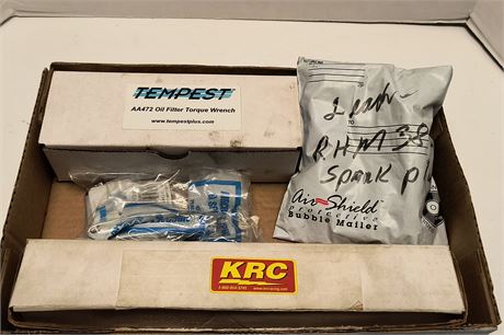 Tempest Oil Filter Torch Wrench & Spark Plugs & Misc.