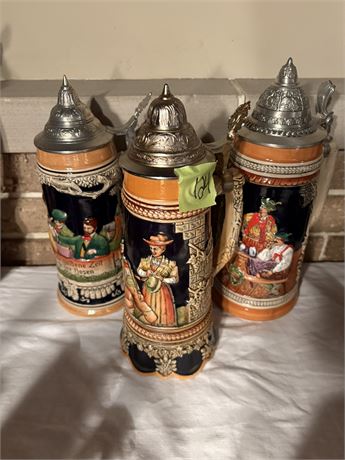 Beer Steins (3), Germany
