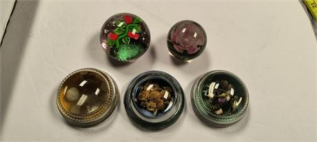 Lot Of 5 Paper Weights