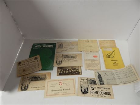 Flat Of Vintage Paperwork