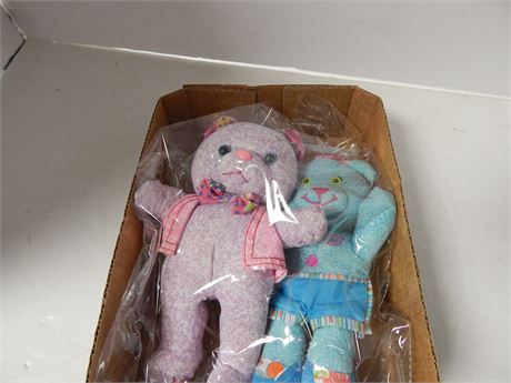 2 Plush Doodle Bears