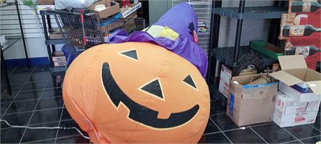 Pumpkin Blow Up. Has Damage And Taped. Will Need repaired.