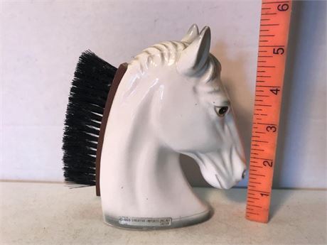 1965 Creative Imports Inc. Horse Head Clothes Brush