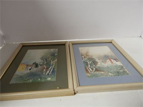 Vintage Wood Framed Artwork