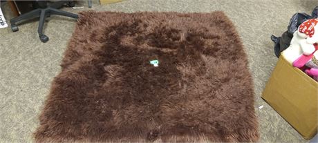 Decorative Brown Furry rug