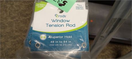 EZRods Window Tension Rods 48in Up To 84in.