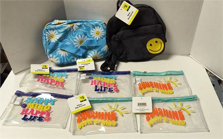 Clear Zip Pouch & Mini Backpack & Travel Case