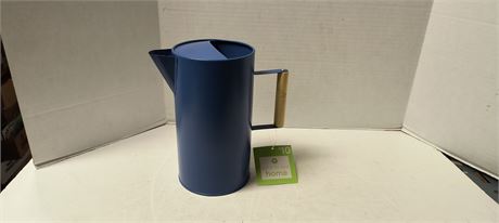 Blue Metal Watering Can With Handle