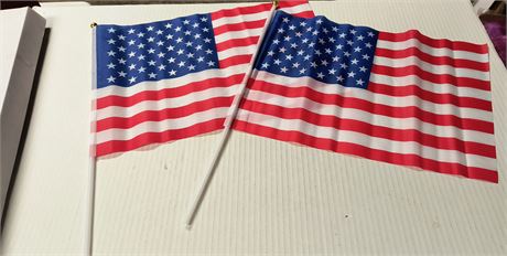 Lot Of 15 American Flags. Size 12x18 Inch