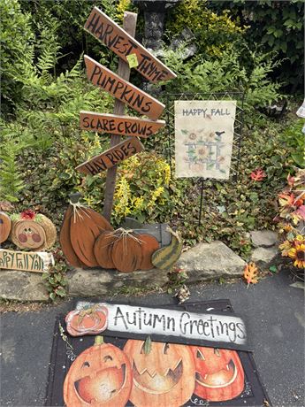 Fall Decor, Wood Signs, Welcome mat