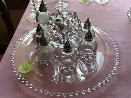 Glass Salt Pepper Tray