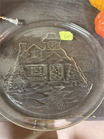Holiday Glass Plate