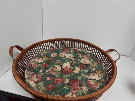 Wicker Basket With Cloth Lining