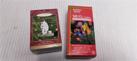 Hallmark Ornament & Christmas Lights