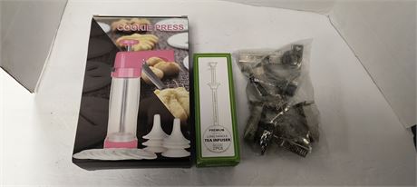 Cookie Press & Tea Infuser & Door Hinges