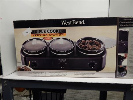 West Bend Triple Cooker Serving Station