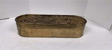 Oval Brass Planter