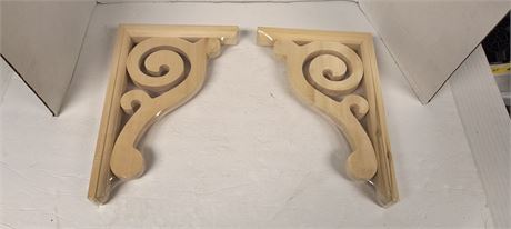 8x10 Wood Scroll Brackets