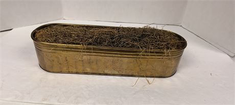 Oval Brass Planter