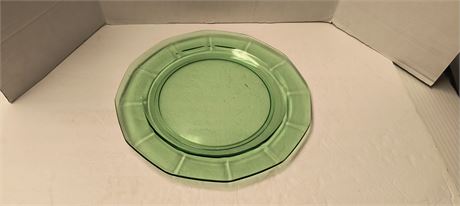 Green Glass Serving Plate