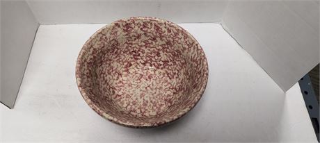 Gerald Henn Roseville Pottery Spongeware Round Serving Bowl