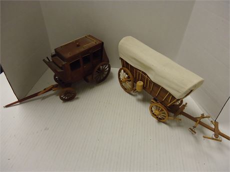 2 Wood Stage Coaches