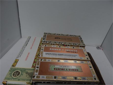 Lot Of Empty Cigar Boxes