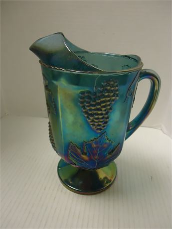 Indiana Glass Carnival Water Pitcher "Harvest Grape" Purple Iridescent