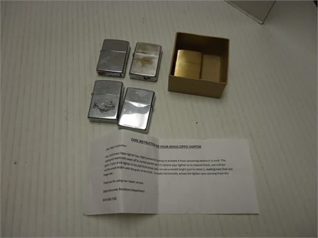 5 Zippo Lighters
