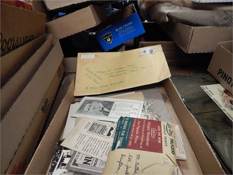 Flat Of Vintage Paperwork
