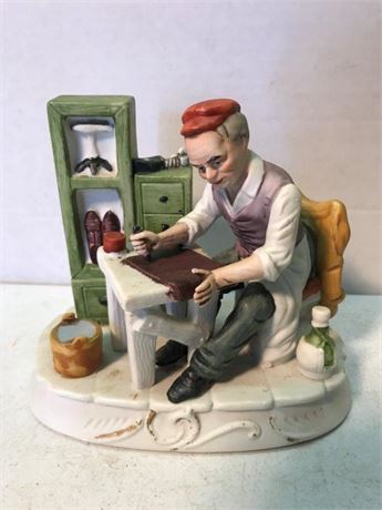 Vintage Ceramic Cobbler Figurine