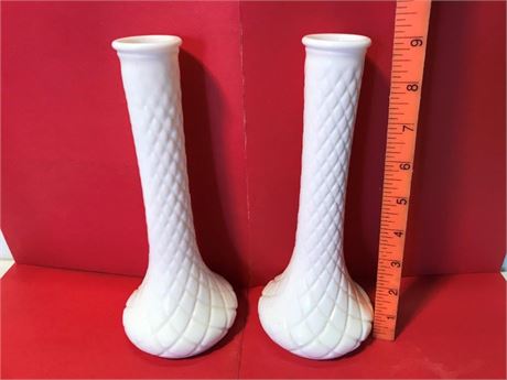 2 Hoosier Glass Vases