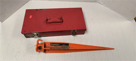 Metal Storage Box & Plastic Ground Stake