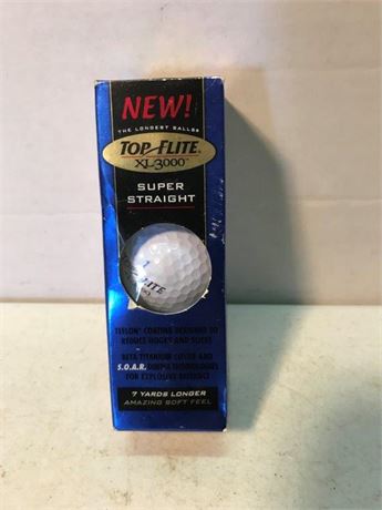 Sleeve of Top Flite XL3000 Golf Balls