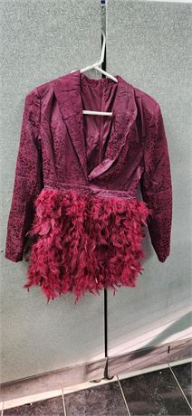Loragal Long Sleeve Jacket With Feathers. Size Medium