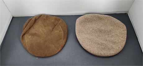 Vintage Men's Dress Hats. One Is Suede Leather