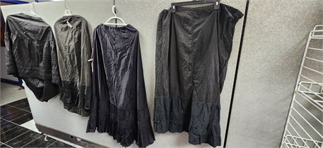 4 Vintage Black Skirts. Various Sizes