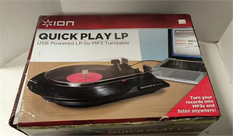ION Quickplay LP USB Powered LP-MP3 Turntable